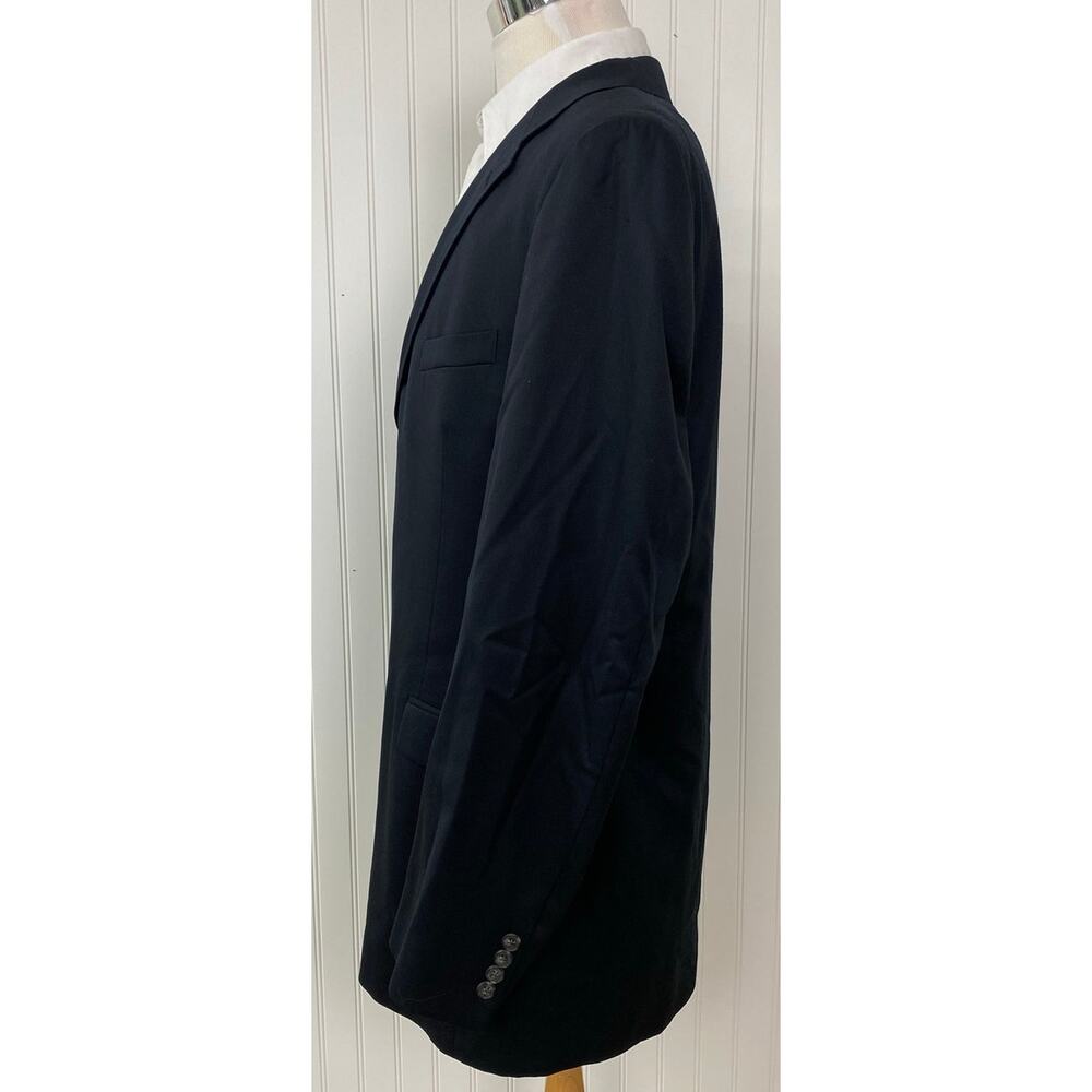 VTG 90s Tommy Hilfiger solid black pleated 3-button dress pants blazer suit 46L - Picture 3 of 8